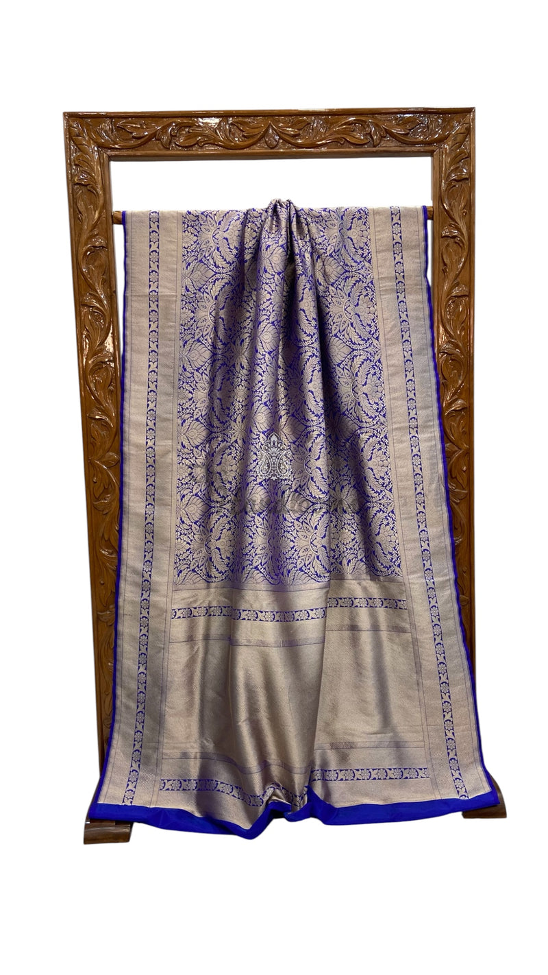 Janhavi Kapoor in Purple Pure Katan Silk Banarasi Handloom Saree - Tanchui Brocade