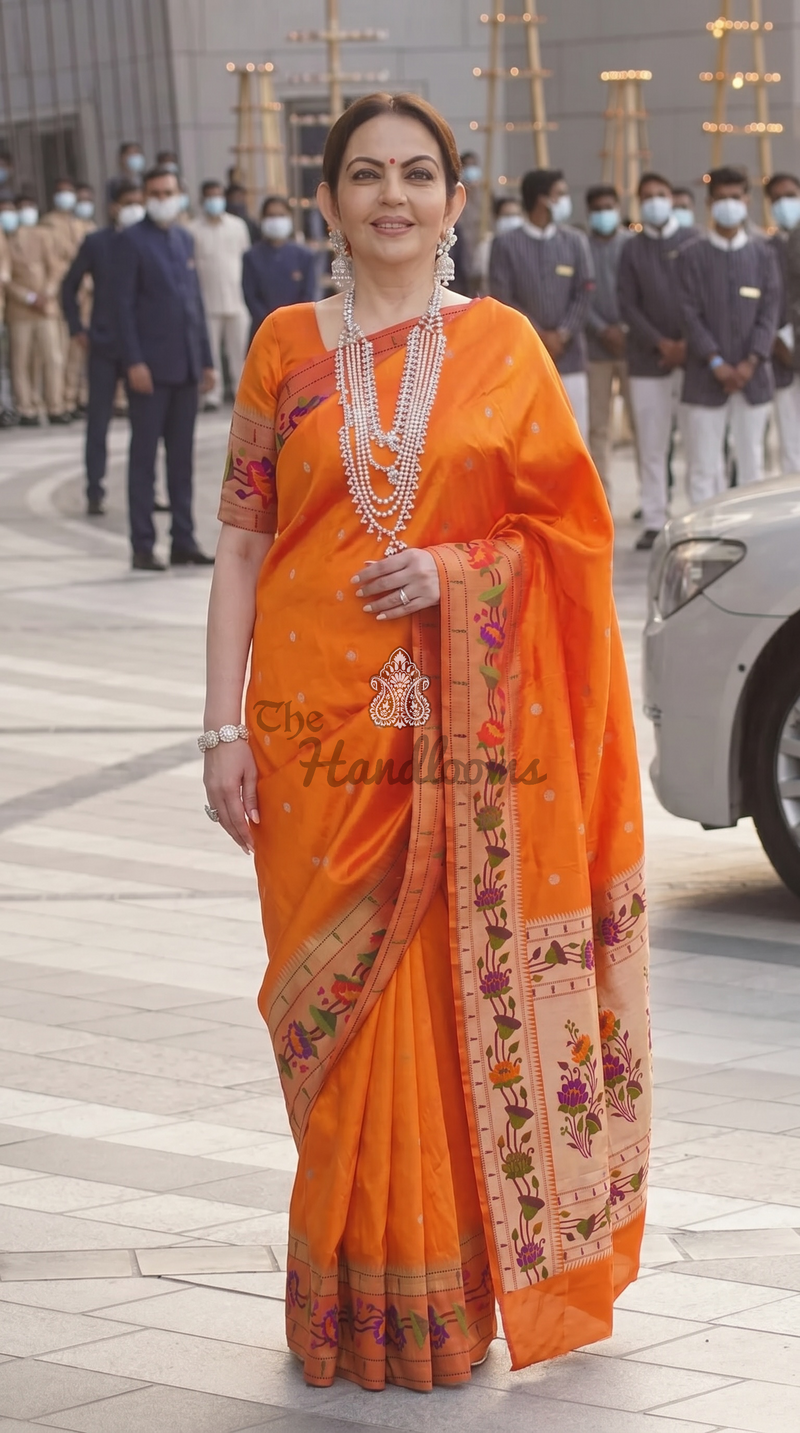 Nita Ambani in Pure Katan Silk Banarasi Handloom Saree
