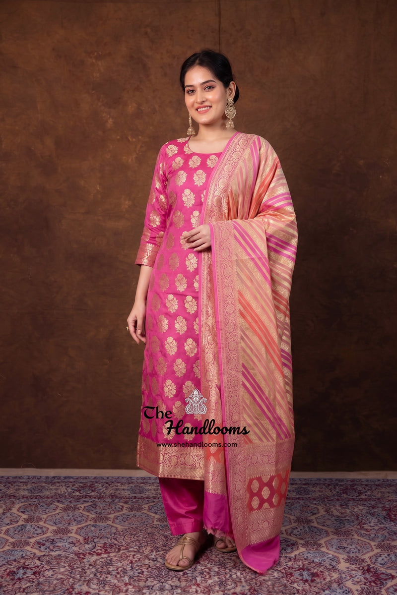 Khaddi Georgette Handlooms Banarasi Dress material