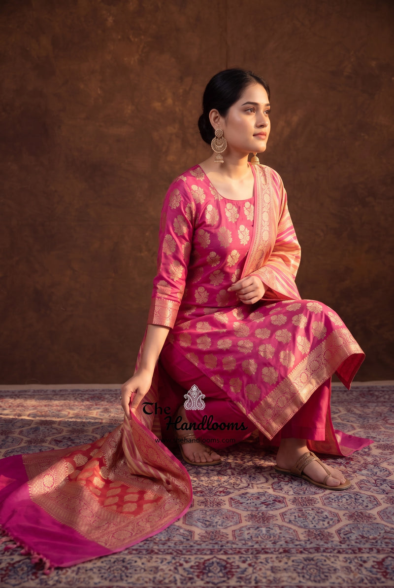 Khaddi Georgette Handlooms Banarasi Dress material