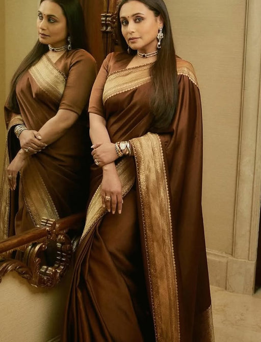 Rani Mukherji in Pure Katan Silk Banarasi Handloom Saree - The Handlooms