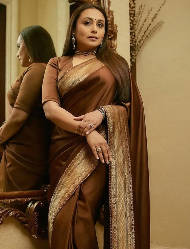 Rani Mukherji in Pure Katan Silk Banarasi Handloom Saree - The Handlooms
