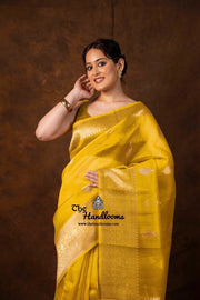 Red Pure Kora Handloom Banarasi Saree - Sona Roopa Alfi Kadua Boota - The Handlooms