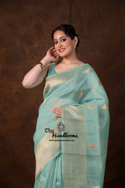 Red Pure Kora Handloom Banarasi Saree - Sona Roopa Alfi Kadua Boota - The Handlooms