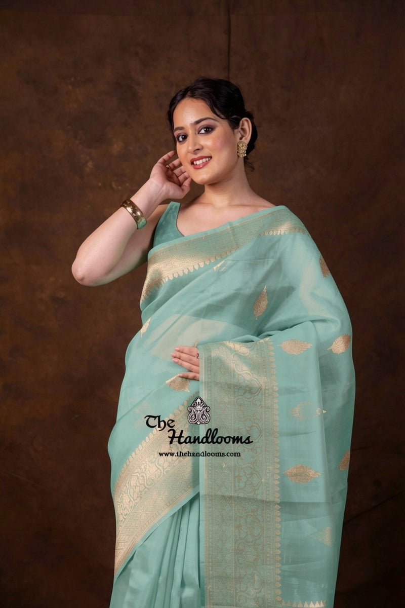 Red Pure Kora Handloom Banarasi Saree - Sona Roopa Alfi Kadua Boota - The Handlooms