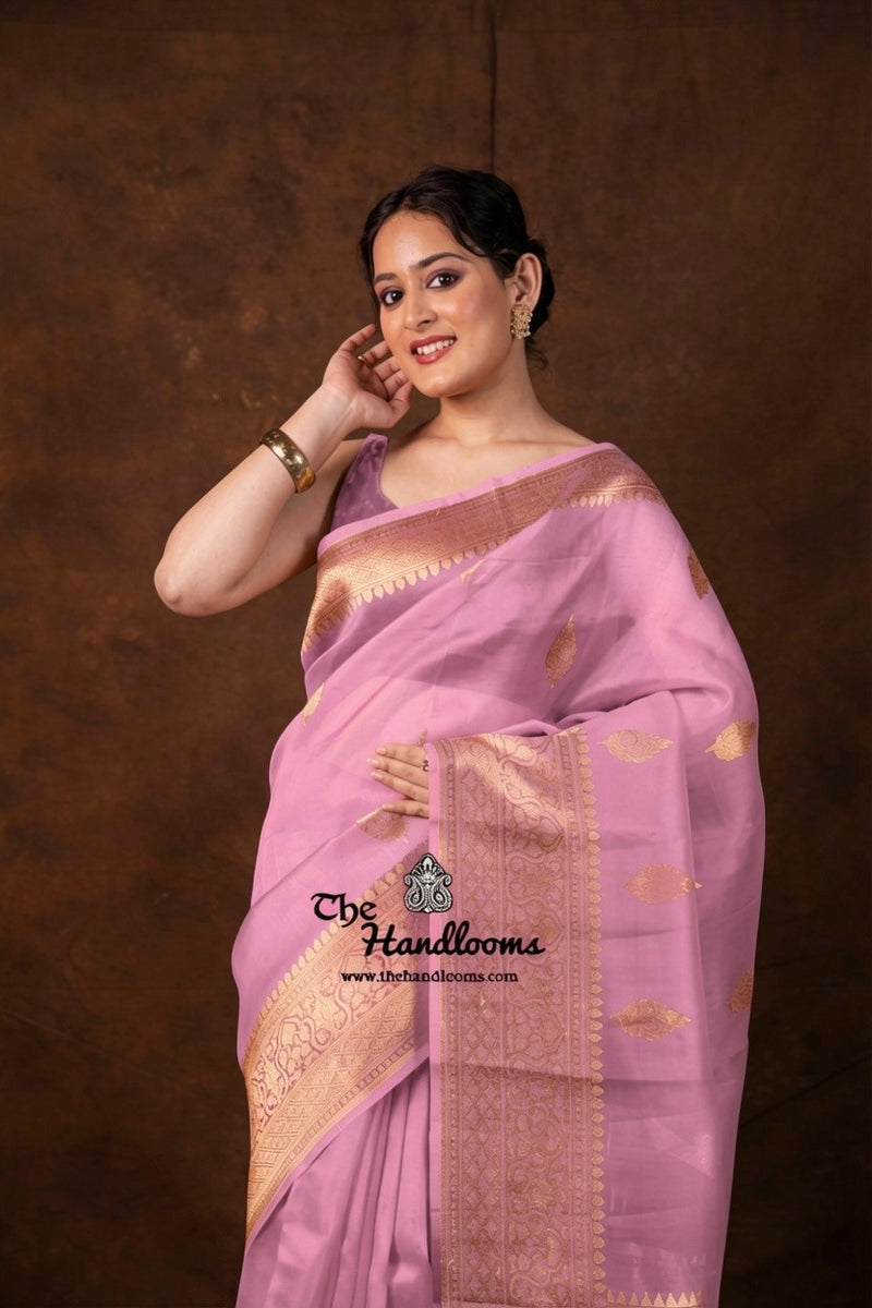 Red Pure Kora Handloom Banarasi Saree - Sona Roopa Alfi Kadua Boota - The Handlooms