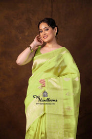 Red Pure Kora Handloom Banarasi Saree - Sona Roopa Alfi Kadua Boota - The Handlooms