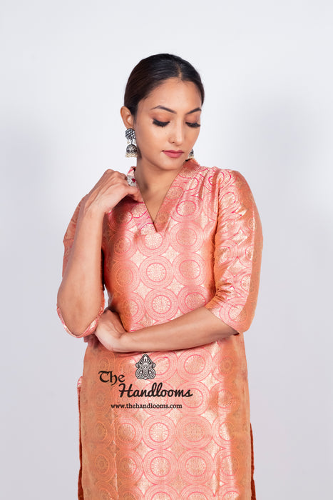 Pure Katan Silk Brocade Kurta with Sharara