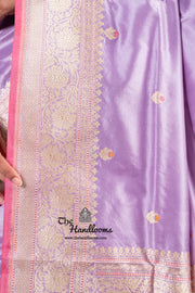 Pure Katan Silk Banarasi Handloom Saree - All over Kadua motifs With Meenakari - The Handlooms
