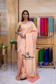 Pure Katan Silk Banarasi Handloom Saree - Tanchui Brocade - The Handlooms
