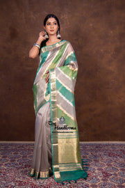 Rangkat Pure Kora Handloom Banarasi Saree - The Handlooms