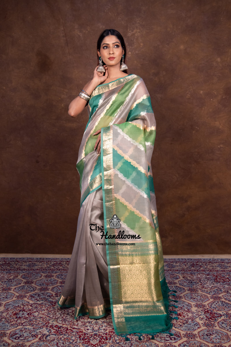Rangkat Pure Kora Handloom Banarasi Saree - The Handlooms