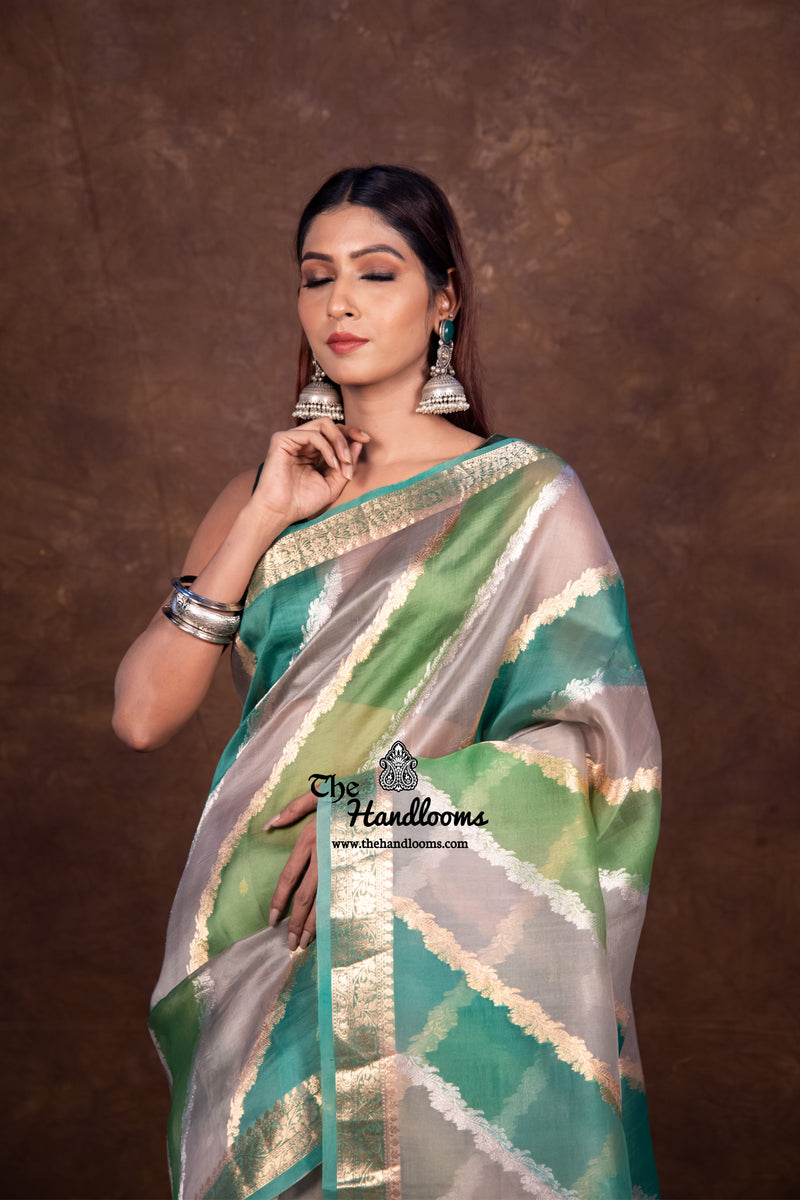 Rangkat Pure Kora Handloom Banarasi Saree - The Handlooms