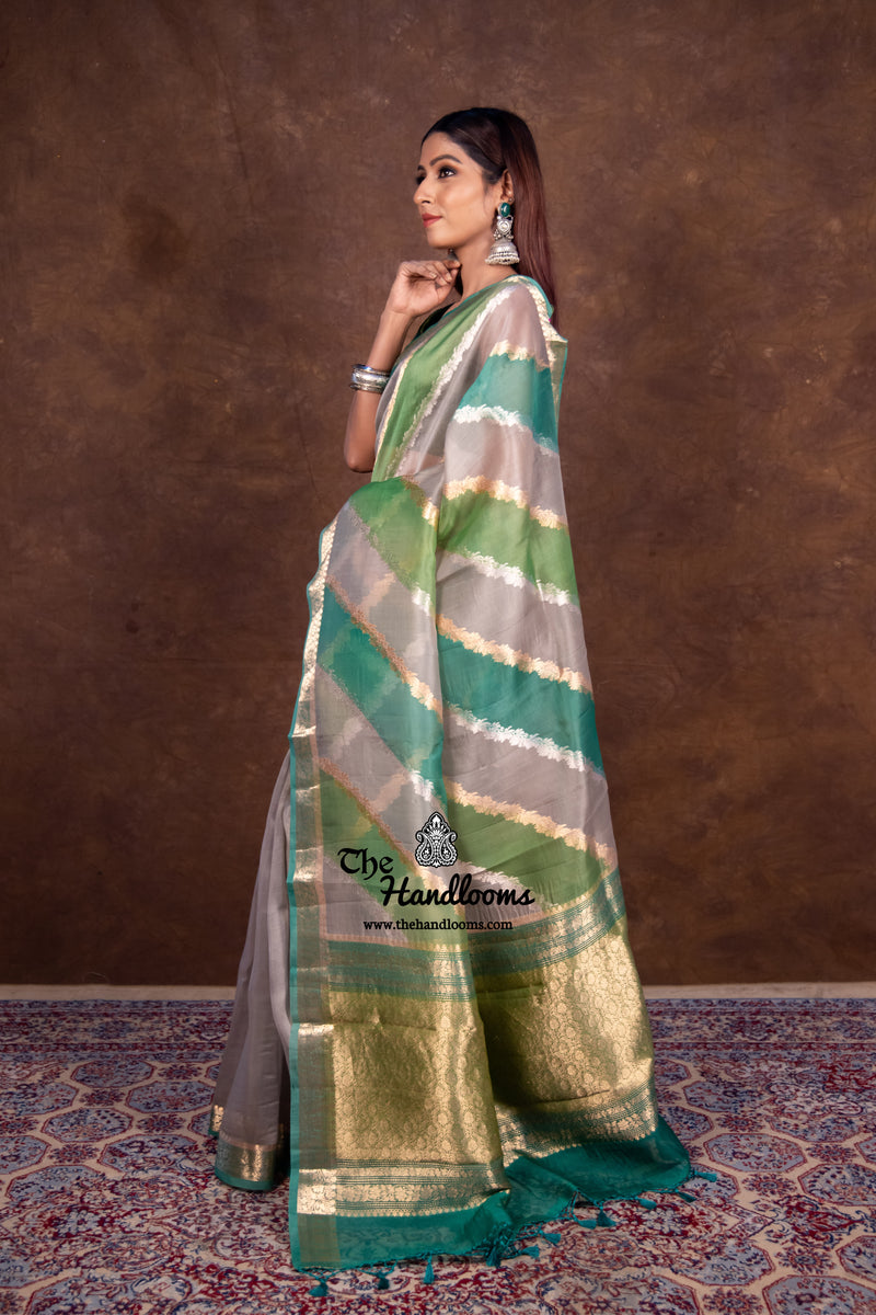 Rangkat Pure Kora Handloom Banarasi Saree - The Handlooms