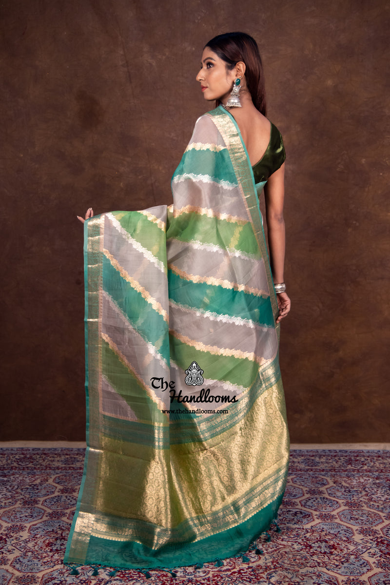Rangkat Pure Kora Handloom Banarasi Saree - The Handlooms
