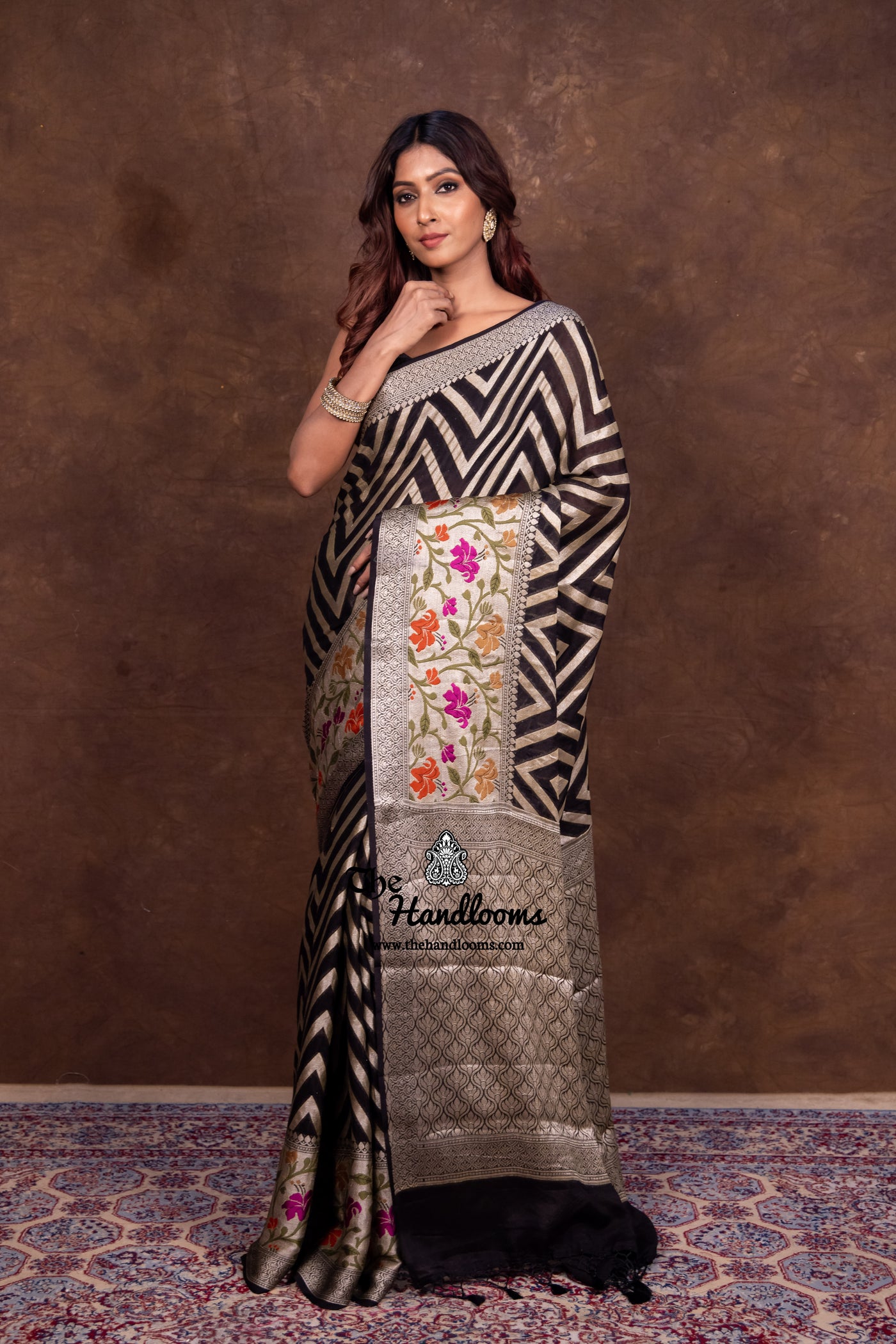 Pure Chiffon Khaddi Banarasi Saree main image 1