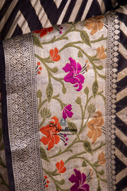 Pure Chiffon Khaddi Banarasi Saree - The Handlooms