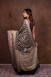 Pure Chiffon Khaddi Banarasi Saree - The Handlooms