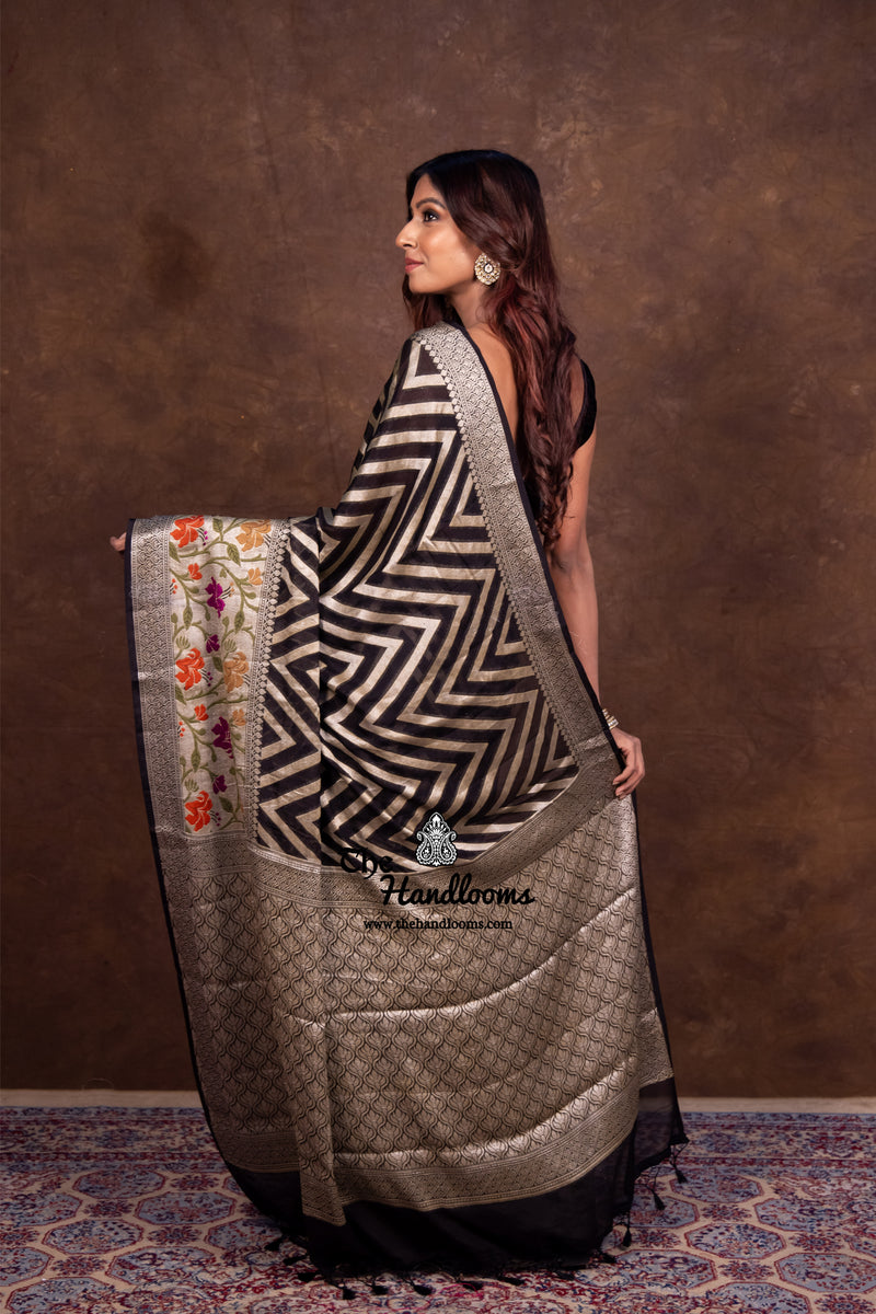 Pure Chiffon Khaddi Banarasi Saree - The Handlooms