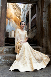 Pure Tissue Silk Handloom Banarasi Lehenga Set - With Stitched Skirt - The Handlooms