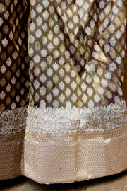 Pure Tissue Silk Handloom Banarasi Lehenga Set - With Stitched Skirt - The Handlooms