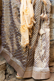 Pure Tissue Silk Handloom Banarasi Lehenga Set - With Stitched Skirt - The Handlooms