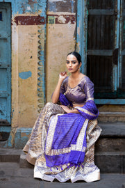 Pure Tissue Silk Handloom Banarasi Lehenga Set - With Stitched Skirt - The Handlooms