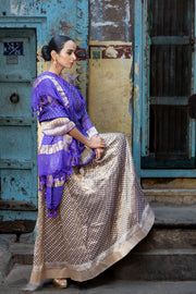 Pure Tissue Silk Handloom Banarasi Lehenga Set - With Stitched Skirt - The Handlooms