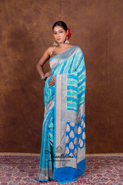 Rangkat Pure Khaddi Georgette Handloom Banarasi Saree - The Handlooms