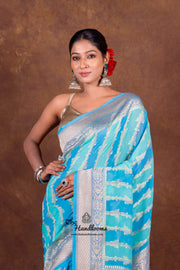 Rangkat Pure Khaddi Georgette Handloom Banarasi Saree - The Handlooms