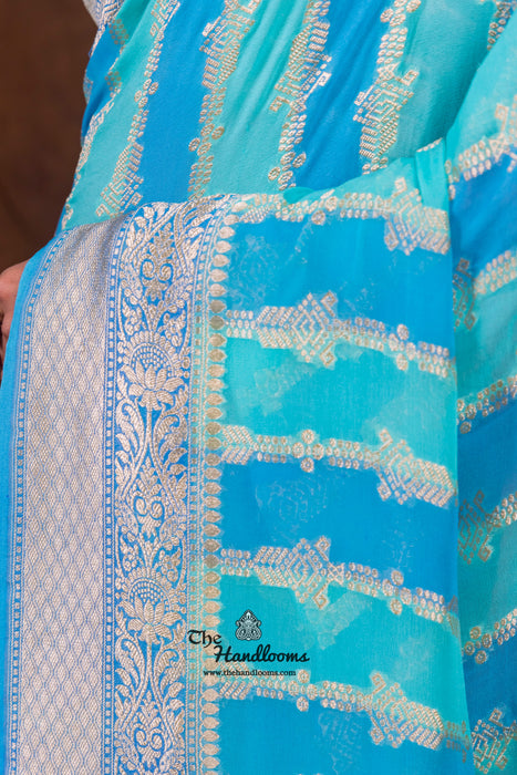 Rangkat Pure Khaddi Georgette Handloom Banarasi Saree