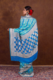 Rangkat Pure Khaddi Georgette Handloom Banarasi Saree - The Handlooms