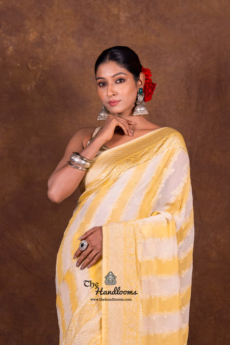 Rangkat Pure Khaddi Georgette Handloom Banarasi Saree