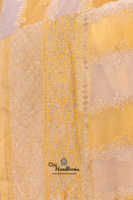 Rangkat Pure Khaddi Georgette Handloom Banarasi Saree