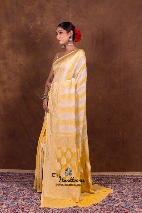 Rangkat Pure Khaddi Georgette Handloom Banarasi Saree