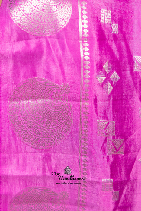 Lavender Pure Mango Silk Banarasi Handloom Saree