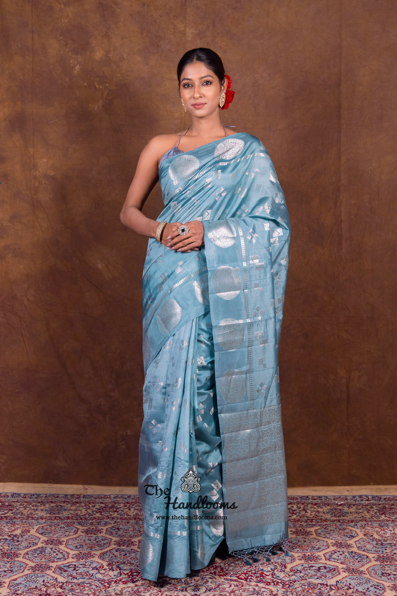 Pure Mango Silk Banarasi Handloom Saree - The Handlooms