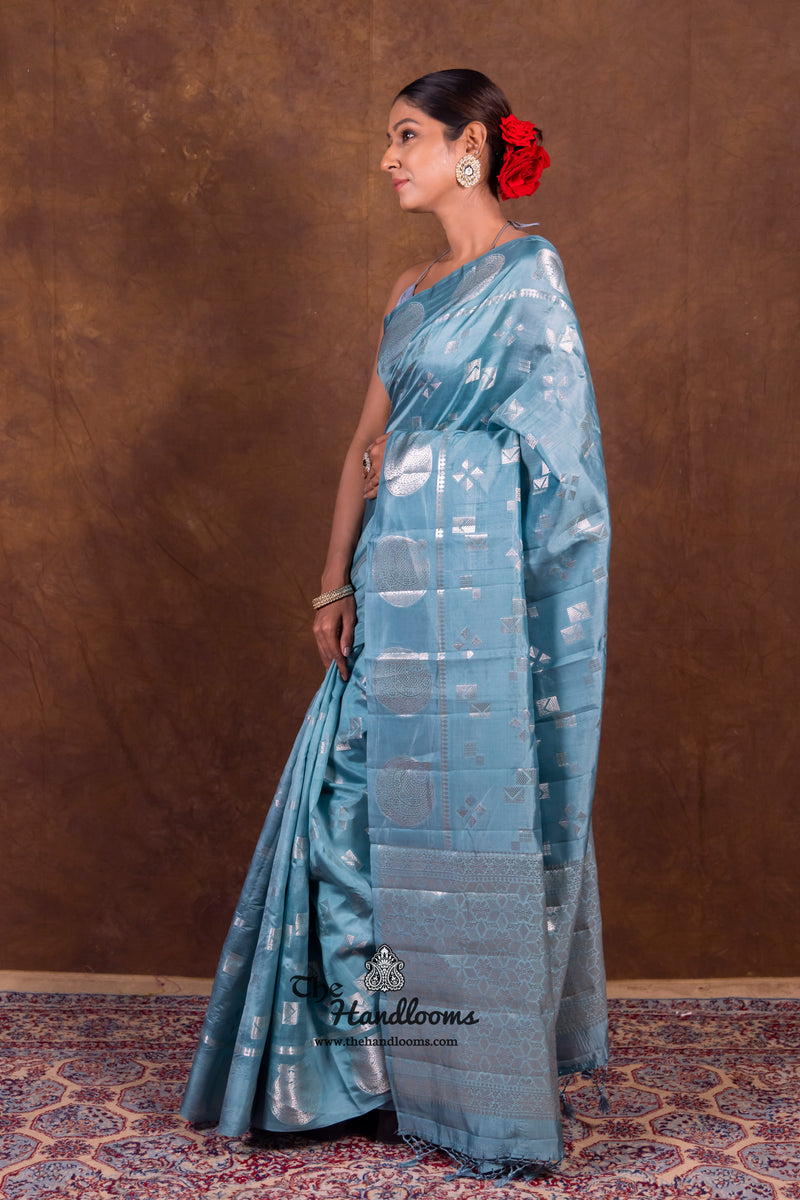 Pure Mango Silk Banarasi Handloom Saree - The Handlooms