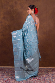 Pure Mango Silk Banarasi Handloom Saree - The Handlooms