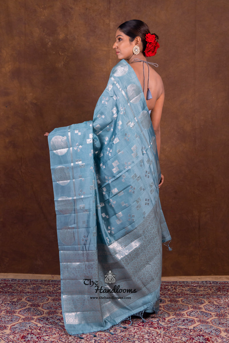 Pure Mango Silk Banarasi Handloom Saree - The Handlooms