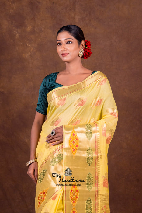 Pure Chanderi Handloom Banarasi Saree