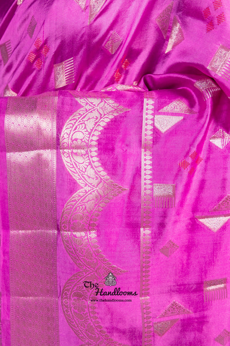 Lavender Pure Mango Silk Banarasi Handloom Saree