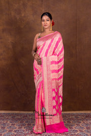 Rangkat Pure Khaddi Georgette Handloom Banarasi Saree - The Handlooms