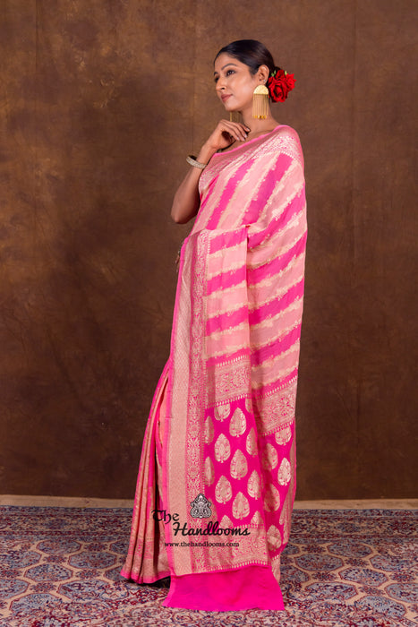 Rangkat Pure Khaddi Georgette Handloom Banarasi Saree