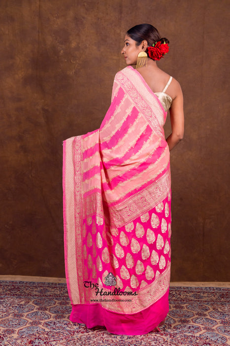 Rangkat Pure Khaddi Georgette Handloom Banarasi Saree