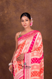 Rangkat Pure Khaddi Georgette Handloom Banarasi Saree - The Handlooms