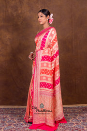 Rangkat Pure Khaddi Georgette Handloom Banarasi Saree - The Handlooms