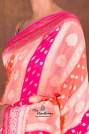 Rangkat Pure Khaddi Georgette Handloom Banarasi Saree - The Handlooms