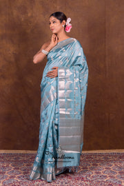 Pure Mango Silk Banarasi Handloom Saree - The Handlooms