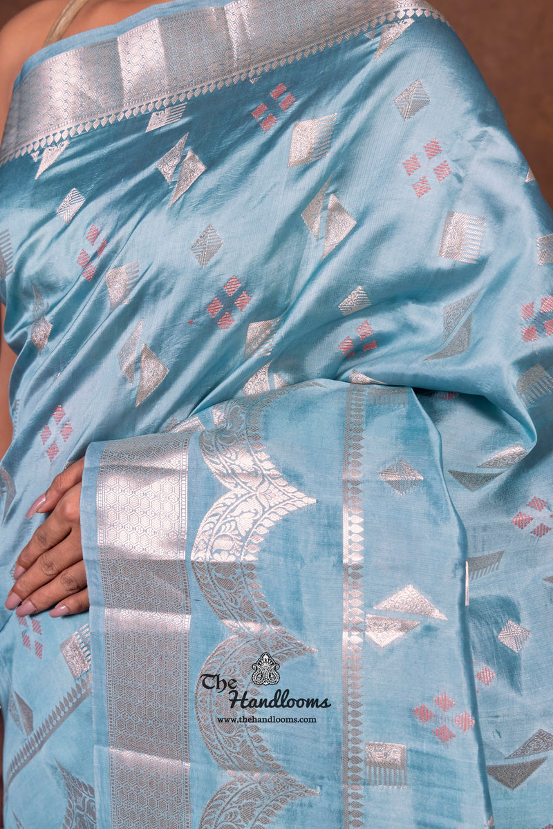 Pure Mango Silk Banarasi Handloom Saree - The Handlooms